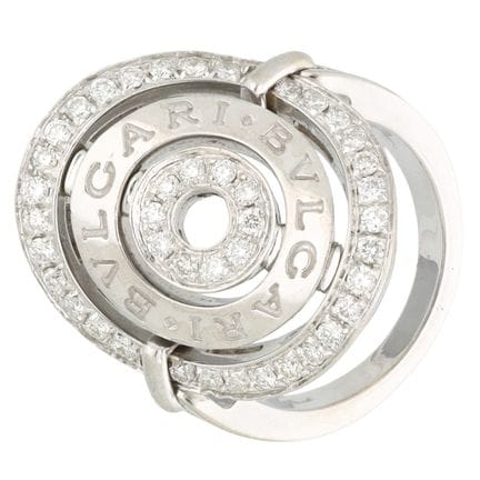 Anello Bvlgari "Astrale" in oro bianco 18 carati c