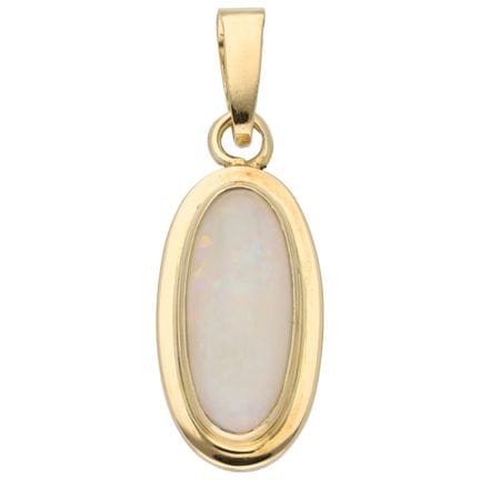 Pendentif en or jaune 14 carats serti d'une opale
