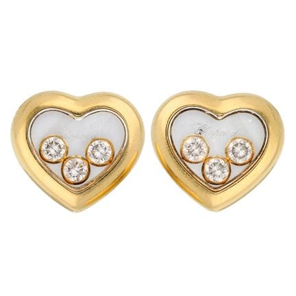 Orecchini a bottone Chopard “Happy Diamonds” in or