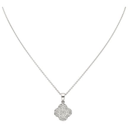 Halskette aus 18 Karat Weißgold mit einem mit Diam