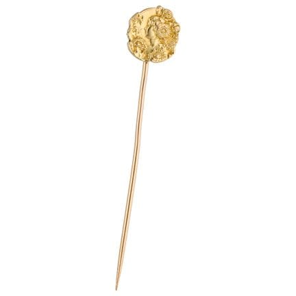 Spilla in oro giallo 18 carati in stile Art Nouvea