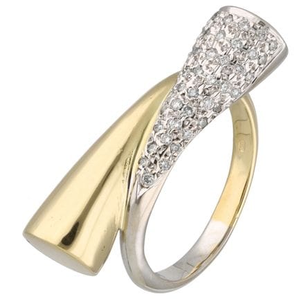 Anello in oro bicolore 18 carati con diamanti
Impo