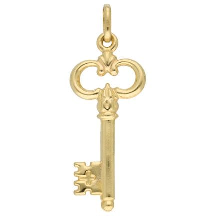Pendentif en forme de clé en or jaune 18 carats
En