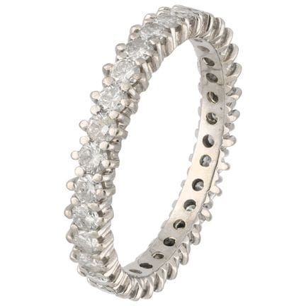 Anello eternity in oro bianco 18 carati con diaman