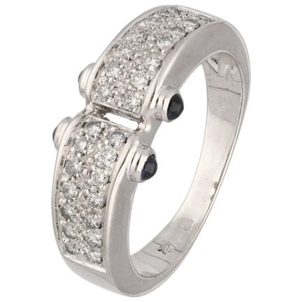 Ring aus 18-karätigem Weißgold, besetzt mit Diaman