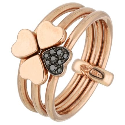 Set di anelli "Lucky in Love" 9K con diamanti di D
