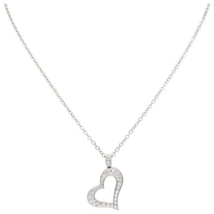 Collier Piaget en or blanc 18 carats avec un pende