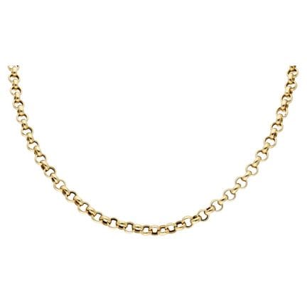 Collier à maillons jasseron en or jaune 14 carats
