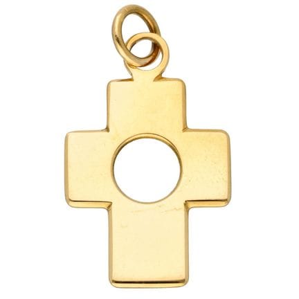 Pendentif « Pierced Cross » de Dinh van, en or jau