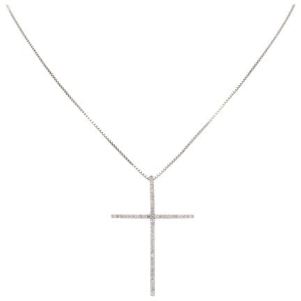 Collier en or blanc 18 carats avec un pendentif en