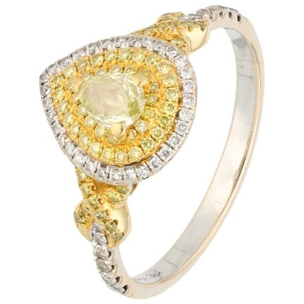 Anello in oro bicolore 18 carati con diamanti
Impr