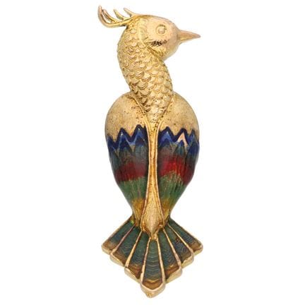 Spilla a forma di uccello in oro giallo 14 carati 
