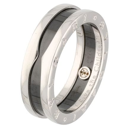 Anello Bvlgari “Save the Children” in argento e ce