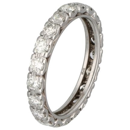 Eternity-Ring aus Platin, besetzt mit Diamanten
Be