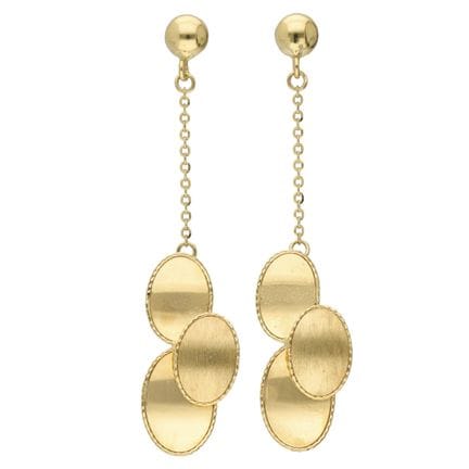 By Ronco 18K 黄金耳环
品相良好。印记：荷兰750纯度标记、By Ronco、1033 