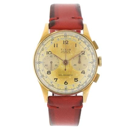 Sans réserve - Chronographe Titus 18 carats - Mont