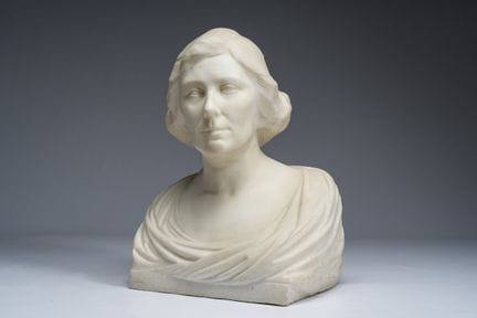 Belgian school: Portrait bust of a lady, white Car