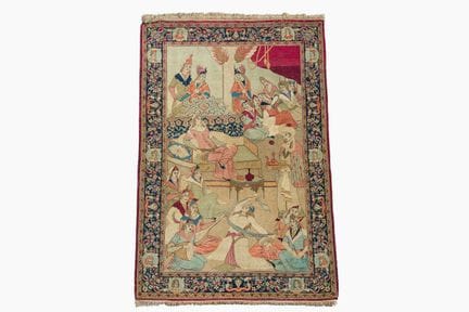 Tapis pictural persan de Keshan (Kashan) représent