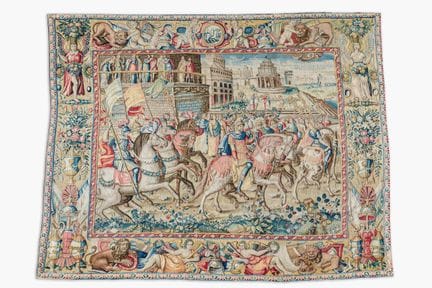 Une superbe tapisserie de Bruges représentant « Le