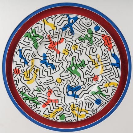 基思·哈林（1958-1990，其后）：《N°1 艺术之魂》，一幅彩绘瓷盘，维勒罗伊&amp;博赫（