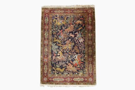 Tapis du Cachemire indien représentant des scènes 