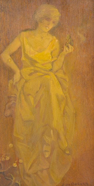 Jan Frans De Boever (1872–1949): Der Fetisch, Öl a