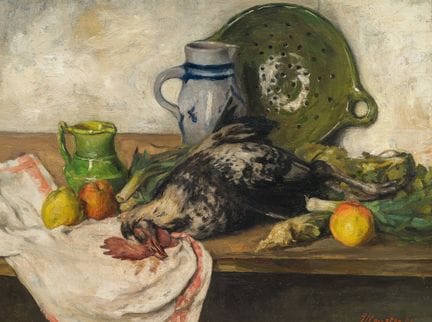 Gaston Haustraete (1878–1949): Stillleben mit Gefl