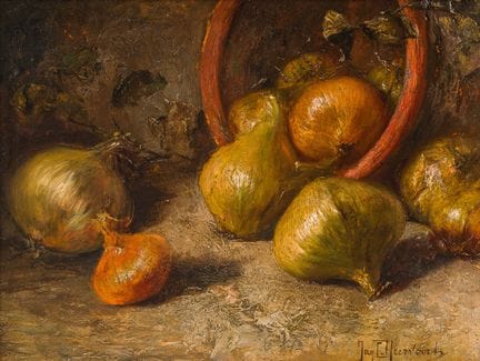 Jan C. Neervoort (1863–1940): Stillleben mit Zwieb