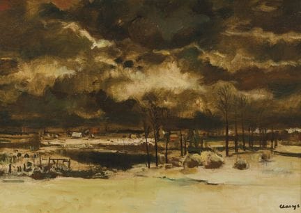Albert Jozef Claeys (1889–1967): Eine Winterlandsc
