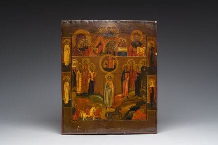 Eine russisch-orthodoxe Ikone mit dem Titel „Rat d