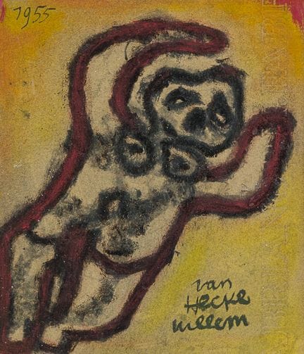 Willem Van Hecke (1893–1976): „Naakt“ (Akt), Öl au