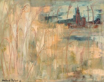 Médard II Tytgat (1916–1997): Landschaft, Öl auf L