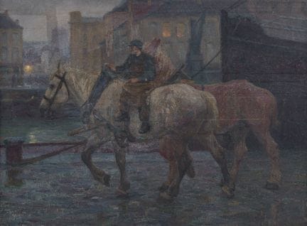 Edgard Farasyn (1858–1938): „Aux bassins à Anvers“