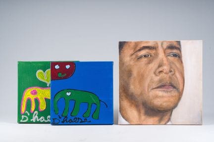 Hannes D'Haese (1965): „Two Elephants“ &amp; Lina 