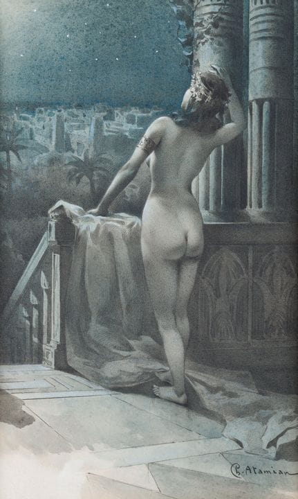 Charles Atamian (1872–1947): „Pharaon“, Mischtechn