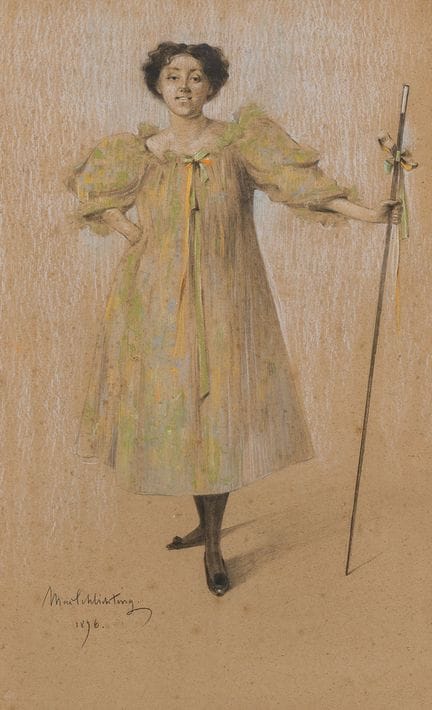 Max Schlichting (1886–1937): Junge Frau in einem g