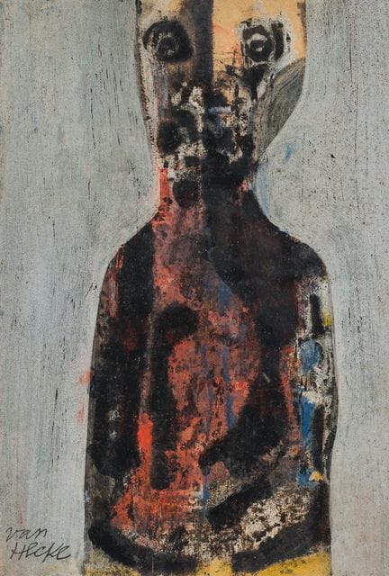 Willem Van Hecke (1893–1976): Eine Figur, Öl auf P