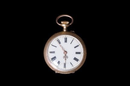 Montre de poche suisse « Cylindre 10 rubis » en or