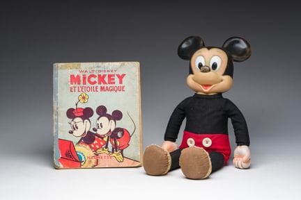 Eine französische Clodrey-Mickey-Mouse-Puppe mit e