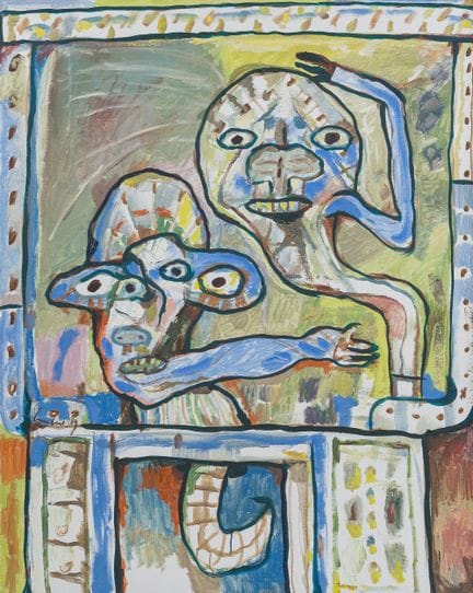 Lucebert (1924–1994): “Meermin met meerman”, olio 