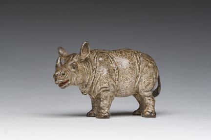 Maquette viennoise en bronze polychrome peint à fr