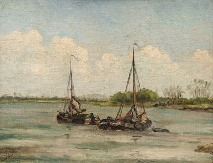 Isidore Meyers (1836–1916): Flut, Öl auf Leinwand,