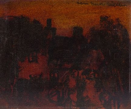Willem Van Hecke (1893–1976): „Cour de ferme“, Öl 