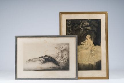 Louis Icart (1888–1950): Dame mit Lilien &amp; Dam