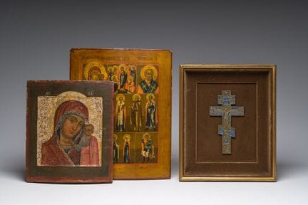 Zwei russisch-orthodoxe Ikonen der „Gottesmutter v