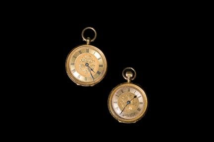 Deux montres de poche anglaises en or 18 carats or