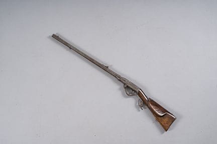 Ein seltenes Hebelgewehr mit Nadelzünder, auf dem 