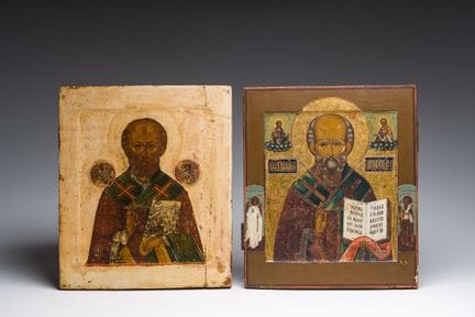 Zwei russisch-orthodoxe Ikonen des „Heiligen Nikol
