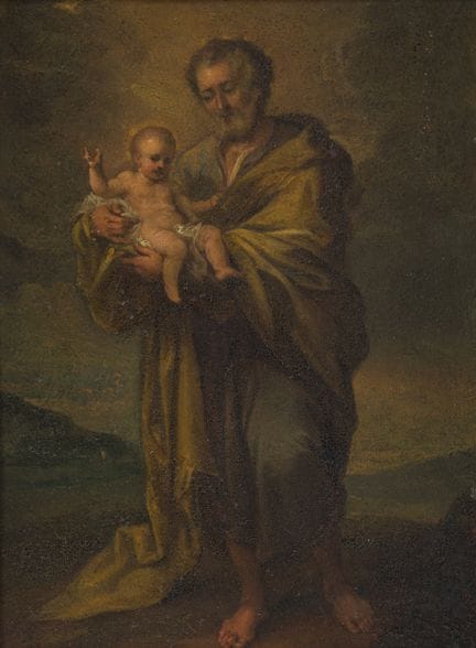 Flämische Schule: Der heilige Josef mit dem Jesusk