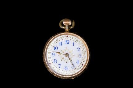 Montre de poche suisse en or 18 carats avec cadran
